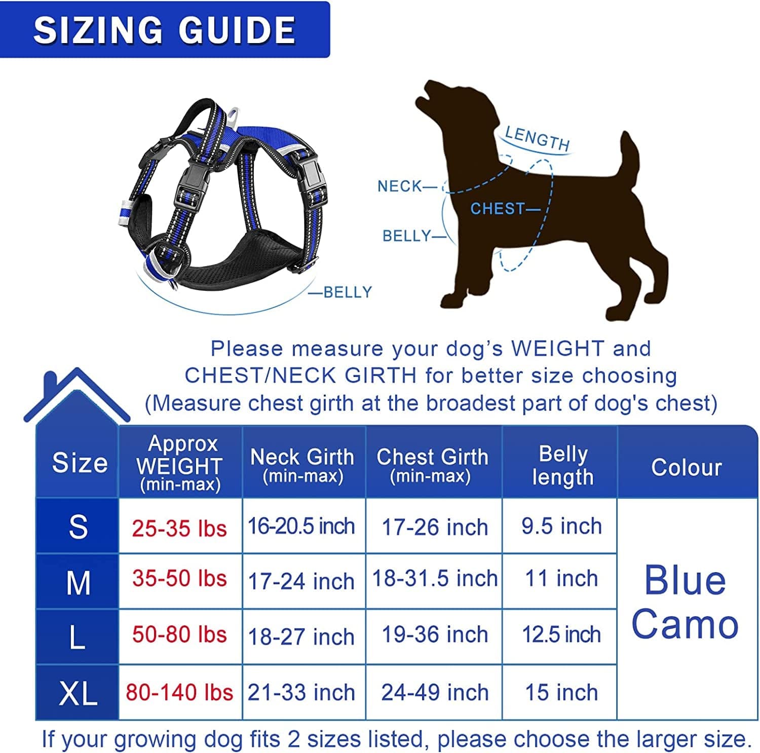 WINSEE Dog Harness No Pull, 4 Snap Buckles Pet Harness with 2 Leash Clips, Adjustable Soft Padded Dog Vest, Reflective Pet Oxford Walking Vest with Easy Control Handle, NO Need Go over Dog’S Head Animals & Pet Supplies > Pet Supplies > Dog Supplies > Dog Apparel WINSEE   