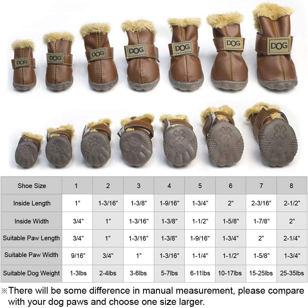 WINSOON Dog Australia Boots Pet Antiskid Shoes Winter Warm Skidproof Sneakers Paw Protectors 4-Pcs Set (Size 5, Light Brown) Animals & Pet Supplies > Pet Supplies > Dog Supplies > Dog Apparel WINSOON   