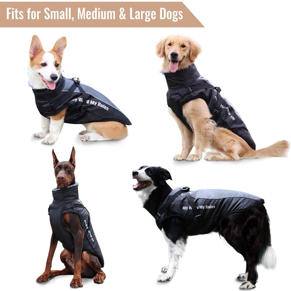 Winter Dog Coat Warm Fleece Dog Jacket for Cold Weather Reflective Zip up Puppy Dog Sport Vest Outdoor Pet Sweater Apparel Clothes for Small Medium Large Dogs Animals & Pet Supplies > Pet Supplies > Dog Supplies > Dog Apparel Bbonlinedress   