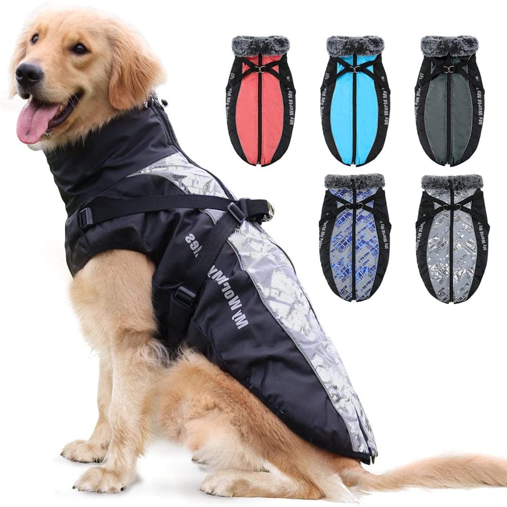 Winter Dog Coat Warm Fleece Dog Jacket for Cold Weather Reflective Zip up Puppy Dog Sport Vest Outdoor Pet Sweater Apparel Clothes for Small Medium Large Dogs Animals & Pet Supplies > Pet Supplies > Dog Supplies > Dog Apparel Bbonlinedress 3XL Silver Grey 
