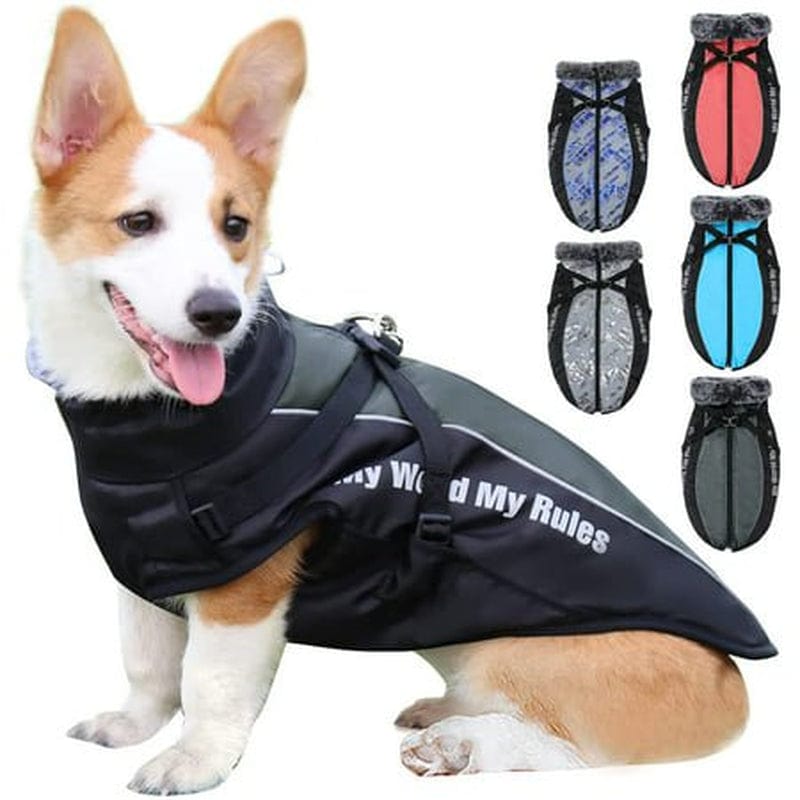 Winter Dog Coat Warm Fleece Dog Jacket for Cold Weather Reflective Zip up Puppy Dog Sport Vest Outdoor Pet Sweater Apparel Clothes for Small Medium Large Dogs Animals & Pet Supplies > Pet Supplies > Dog Supplies > Dog Apparel Bbonlinedress 5XL Gray 