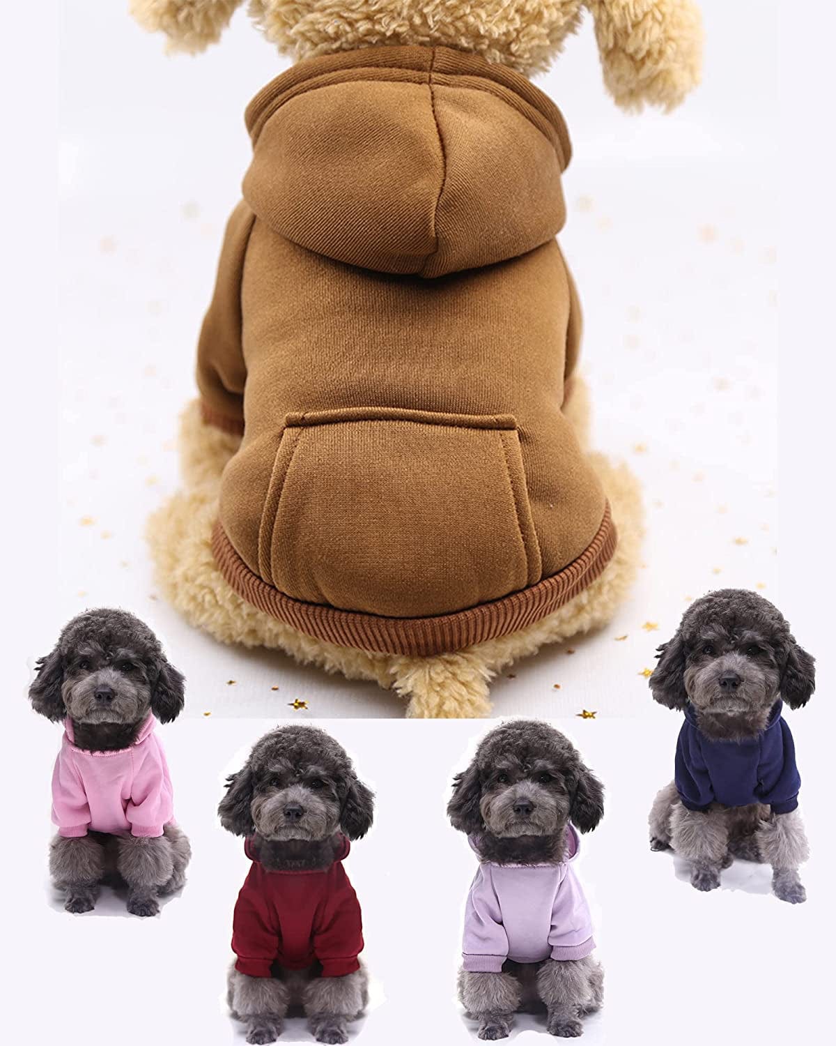 Winter Dog Coats for Small Dogs, Dog Hoodie for Small Dogs