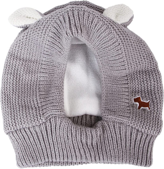 Winter Dog Hat Costume Warm Dog Knitting Hat C𝚘zy Knit Headwear for Pet Animals & Pet Supplies > Pet Supplies > Dog Supplies > Dog Apparel Generic Gray  