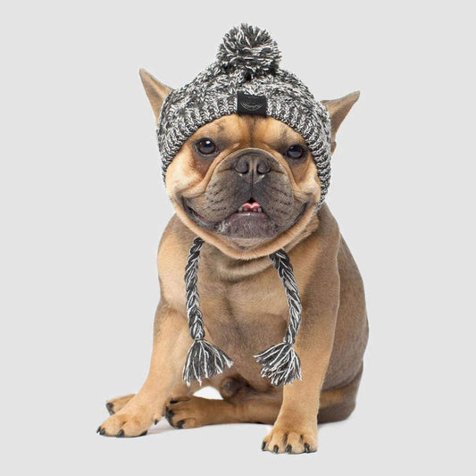 Winter Dog Hat,Knitting Wool Cap,Warm Pet Head Wear with Long Braid Puppy’S Head Accessorie (M) Animals & Pet Supplies > Pet Supplies > Dog Supplies > Dog Apparel PQIQP Medium  