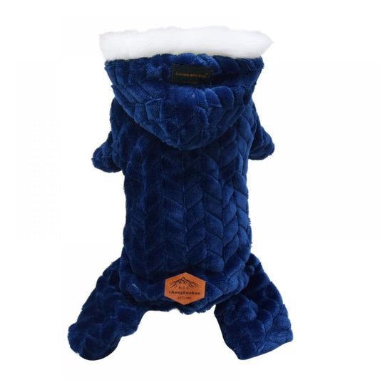 Winter Pet Dog Coat Windproof Puppy Dog Snowsuit Clothes Fur Warm Thicken Fleece Jacket Costume for Small Dogs Animals & Pet Supplies > Pet Supplies > Dog Supplies > Dog Apparel FYCONE L Blue 