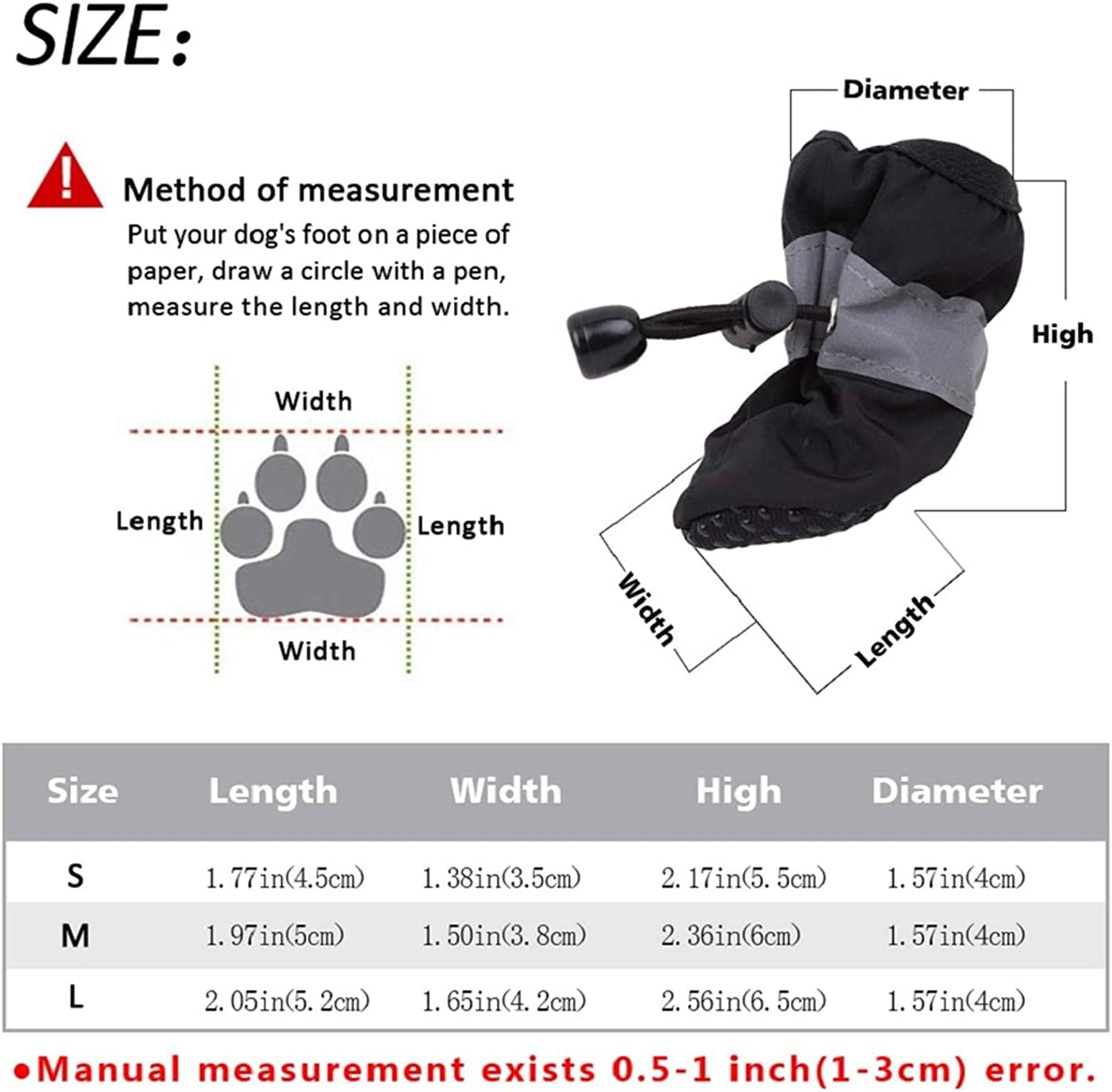 Winwinfly Dog Shoes, Dog Boots Paw Protector, Winter Warm Comfortable Soft Soled Dog Skidproof Sneakers with Reflective Straps, for Small Dog Animals & Pet Supplies > Pet Supplies > Dog Supplies > Dog Apparel Winwinfly   