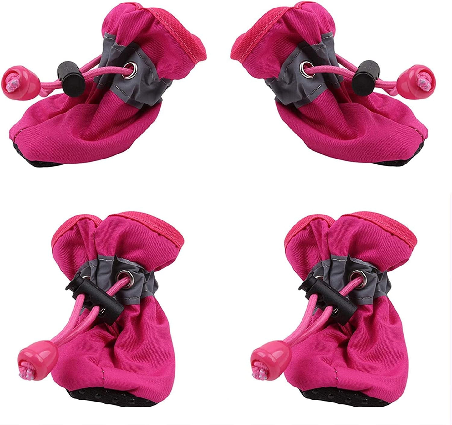 Winwinfly Dog Shoes, Dog Boots Paw Protector, Winter Warm Comfortable Soft Soled Dog Skidproof Sneakers with Reflective Straps, for Small Dog Animals & Pet Supplies > Pet Supplies > Dog Supplies > Dog Apparel Winwinfly Rose Number Two  