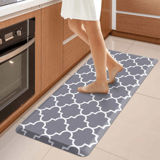 WISELIFE Kitchen Mat Cushioned Anti-Fatigue Kitchen Rug,17.3"X 39",Non Slip Waterproof Kitchen Mats and Rugs Heavy Duty PVC Ergonomic Comfort Mat for Kitchen, Floor Home, Office, Sink, Laundry , Grey Animals & Pet Supplies > Pet Supplies > Dog Supplies > Dog Treadmills WISELIFE   