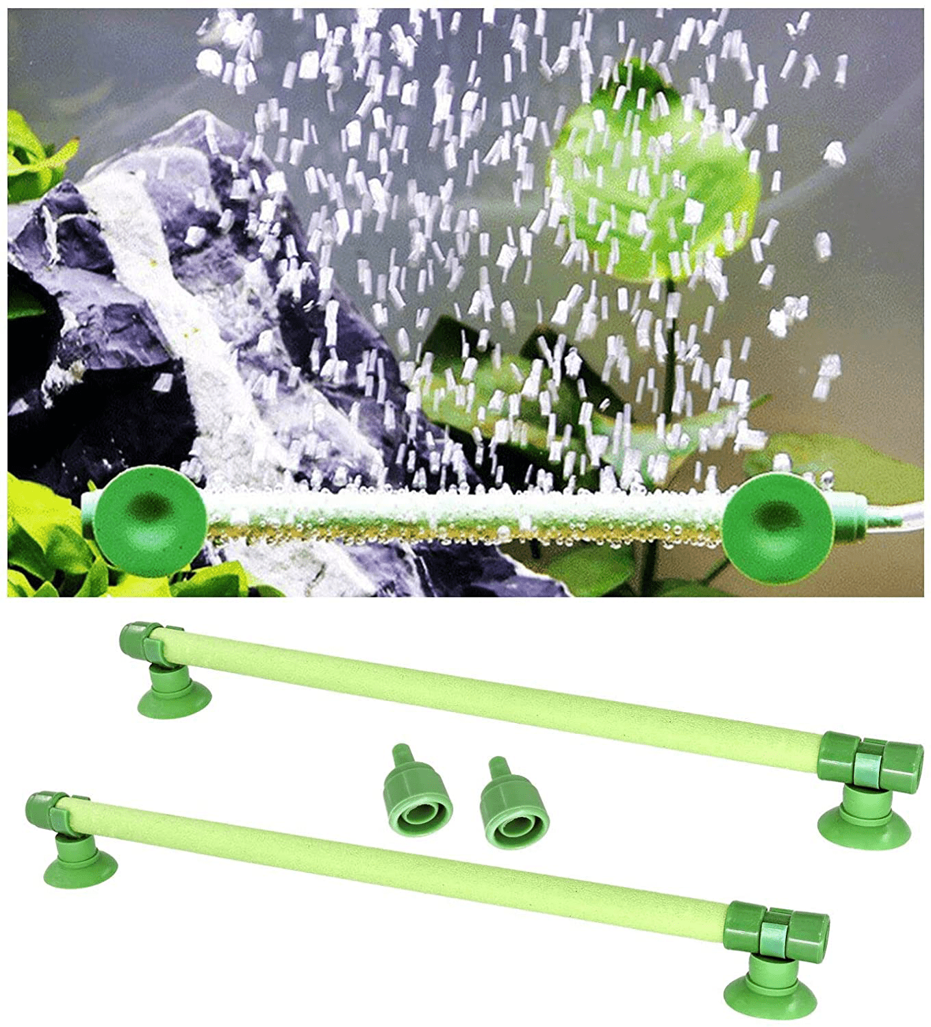 Wishlotus 2 Pieces Length Aquarium Air Stone Bubble Wall with