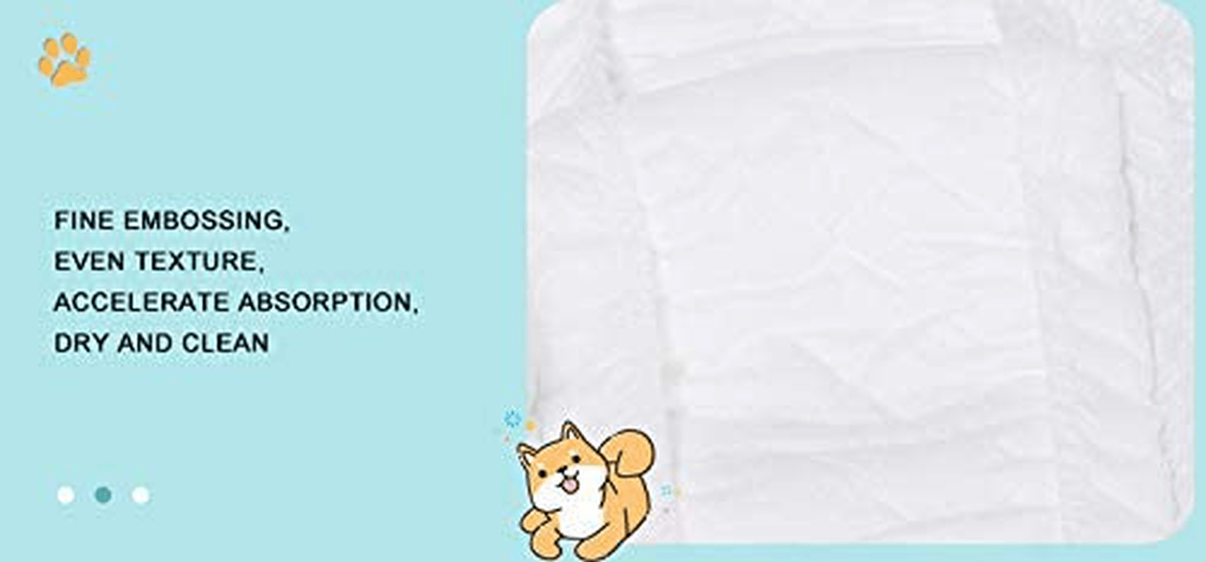 Wistore Dog Diaper Liners Booster Pads for Male and Female Dogs, Disposable Doggie Diaper Inserts Fit Most Reusable Pet Belly Bands, Cover Wraps, and Washable Period Panties