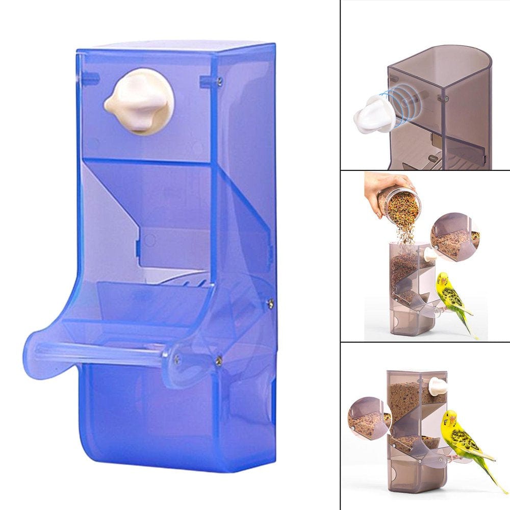 Without Mess Bird Cage Feeders Automatic Parrot Seed Tube Birds Cage Accessories Animals & Pet Supplies > Pet Supplies > Bird Supplies > Bird Cage Accessories Colcolo   