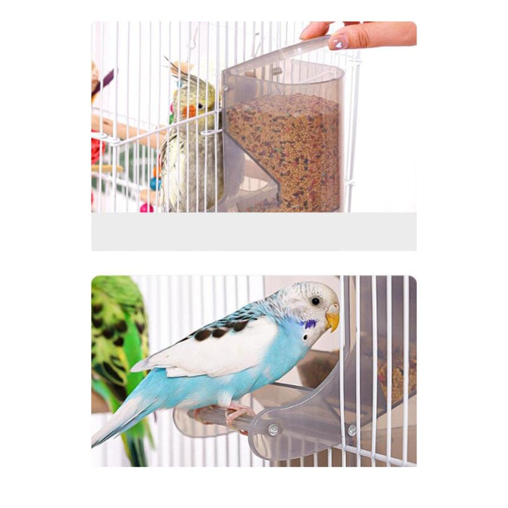 Without Mess Bird Cage Feeders Automatic Parrot Seed Tube Birds Cage Accessories Animals & Pet Supplies > Pet Supplies > Bird Supplies > Bird Cage Accessories Colcolo   