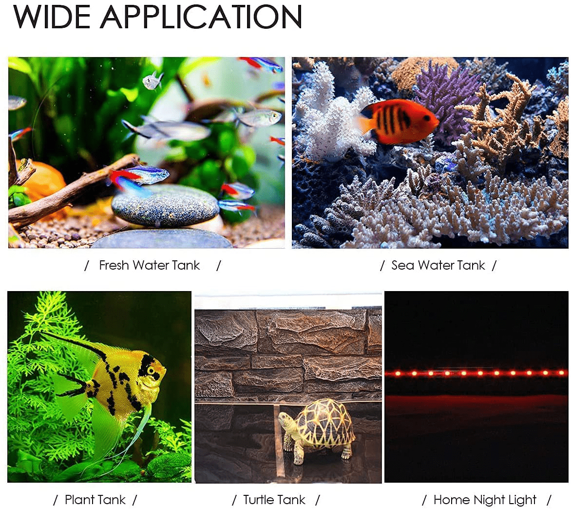 WLTHO 7.5-30 in Submersible Aquarium Light, Color Changing LED Fish Tank Light with Timer 4H/8H/12H Auto On/Off Dimmable LED Lights for Fish Tank 10-45 In Animals & Pet Supplies > Pet Supplies > Fish Supplies > Aquarium Lighting WLTHO   