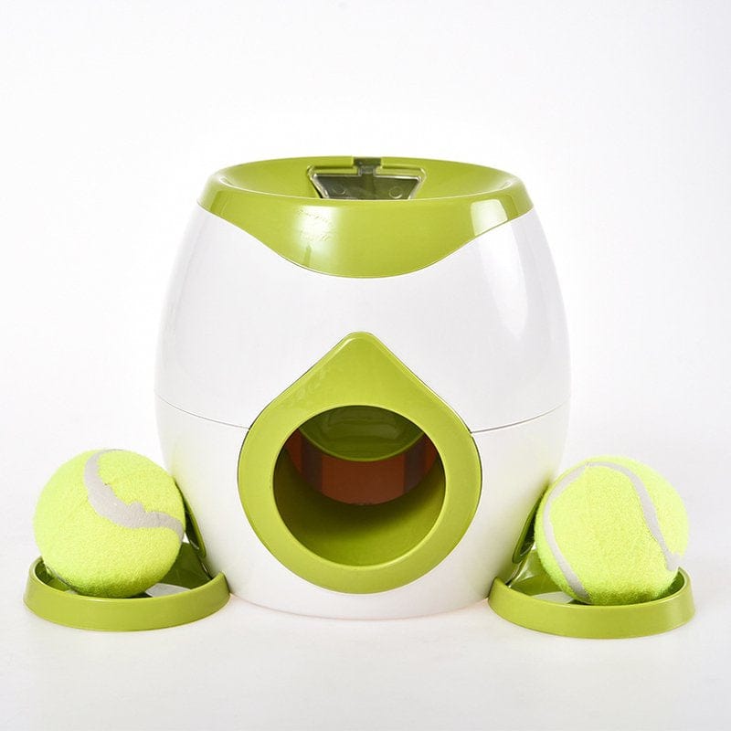 Wodondog Pet Dog Toy Food Reward Toy with 2 Tennis Balls Slow Feeder Green