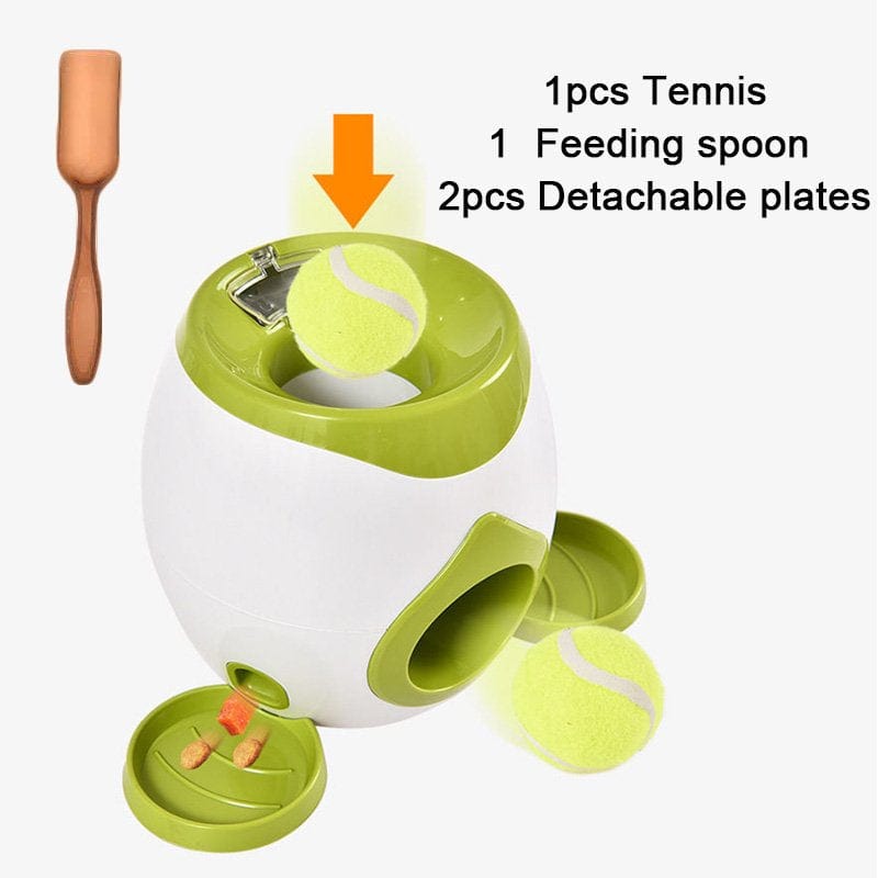 Wodondog Pet Dog Toy Food Reward Toy with 2 Tennis Balls Slow Feeder Green Animals & Pet Supplies > Pet Supplies > Dog Supplies > Dog Toys Wodondog   