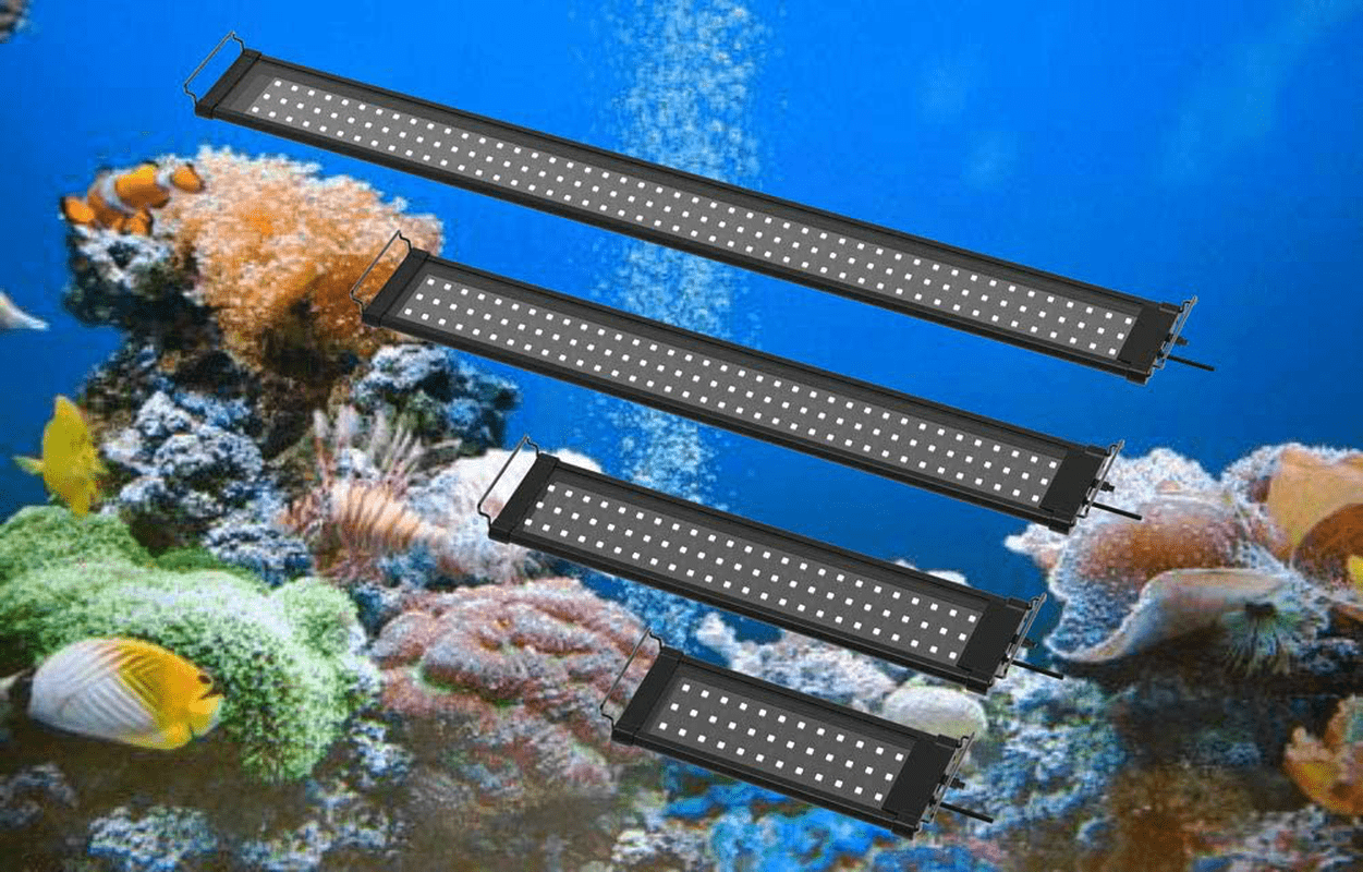 WOINO RGB LED Aquarium Light-Fish Tank Light,44 Keys IR Remote Controller,Ul-Listed Power Supply,Timer&Sunset/Sunrise/Sunshine and Moonlight Mode,12-55 Inch for Freshwater Saltwater
