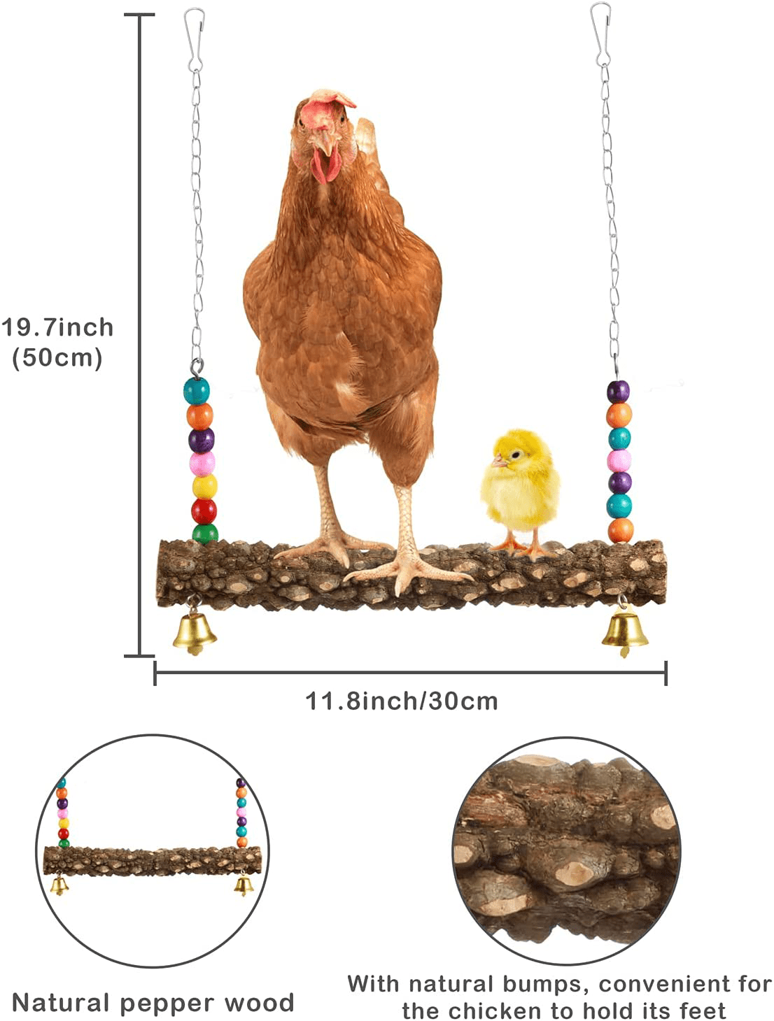 Woiworco 4 Packs Chicken Toys for Coop, Chicken Xylophone Toys with Mirror, Vegetable Hanging Feeder and Chicken Swing Toys for Chicken Hens