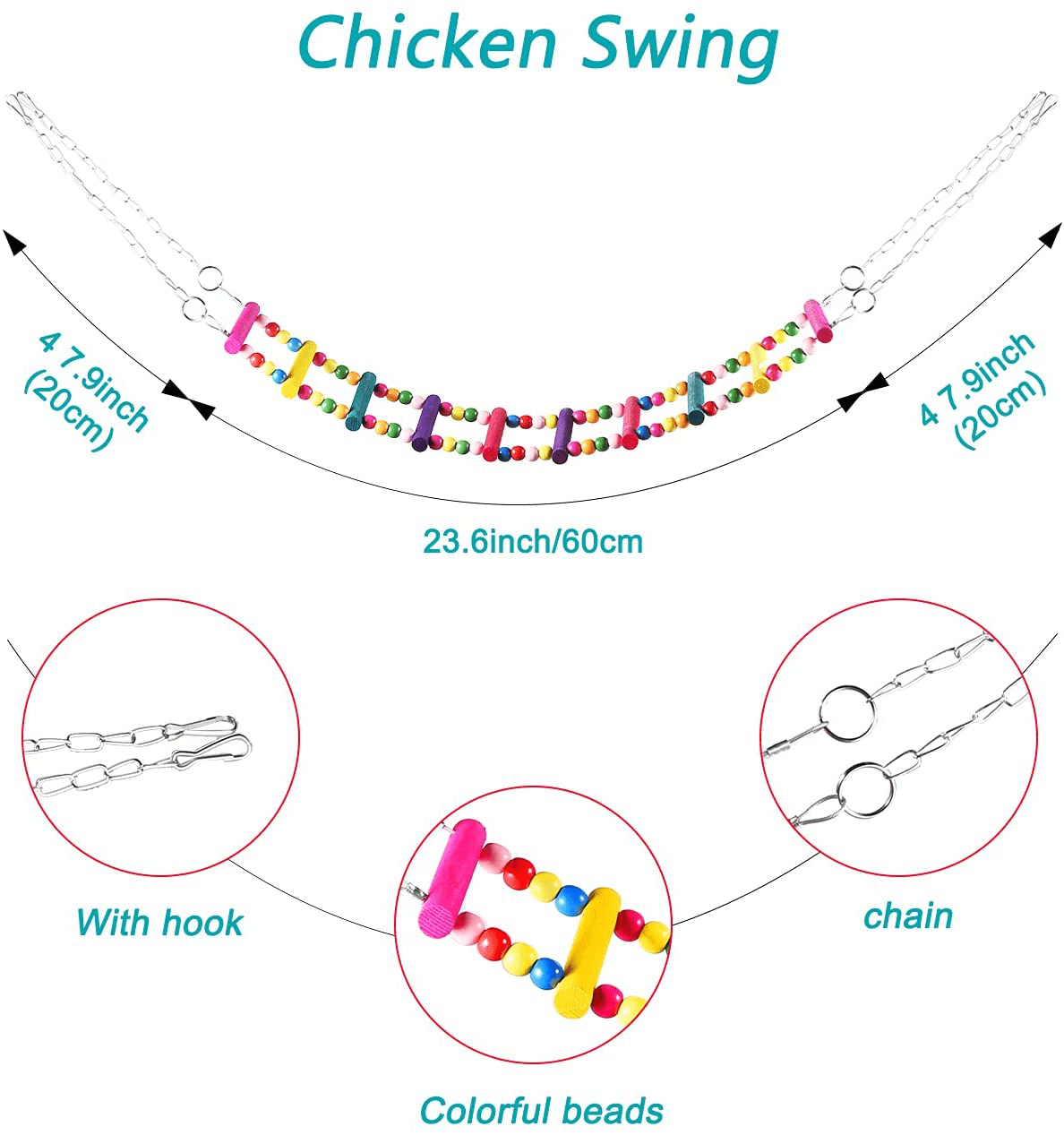 Woiworco 6 Packs Chicken Toys, Chicken Xylophone Toys for Hens, Chicken Swing Ladder Toys, Chicken Pecking Toys and Vegetable Hanging Feeder for Chicken Bird Parrot Animals & Pet Supplies > Pet Supplies > Bird Supplies > Bird Toys Woiworco   