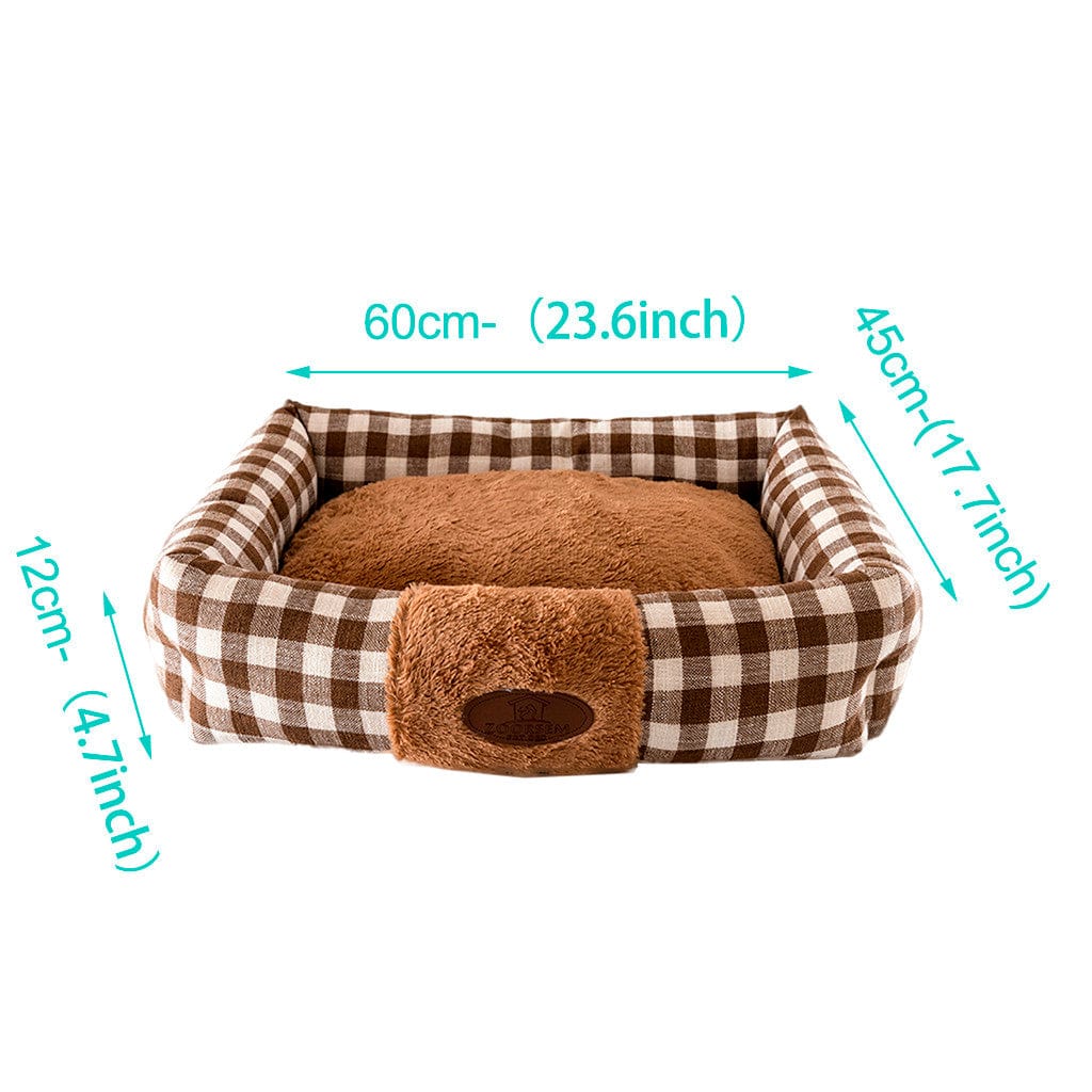 Womail Outdoor Indoor Cat Dog House Winter Warm Pet Home Fabric Lattice Square Removable and Washable Pet House