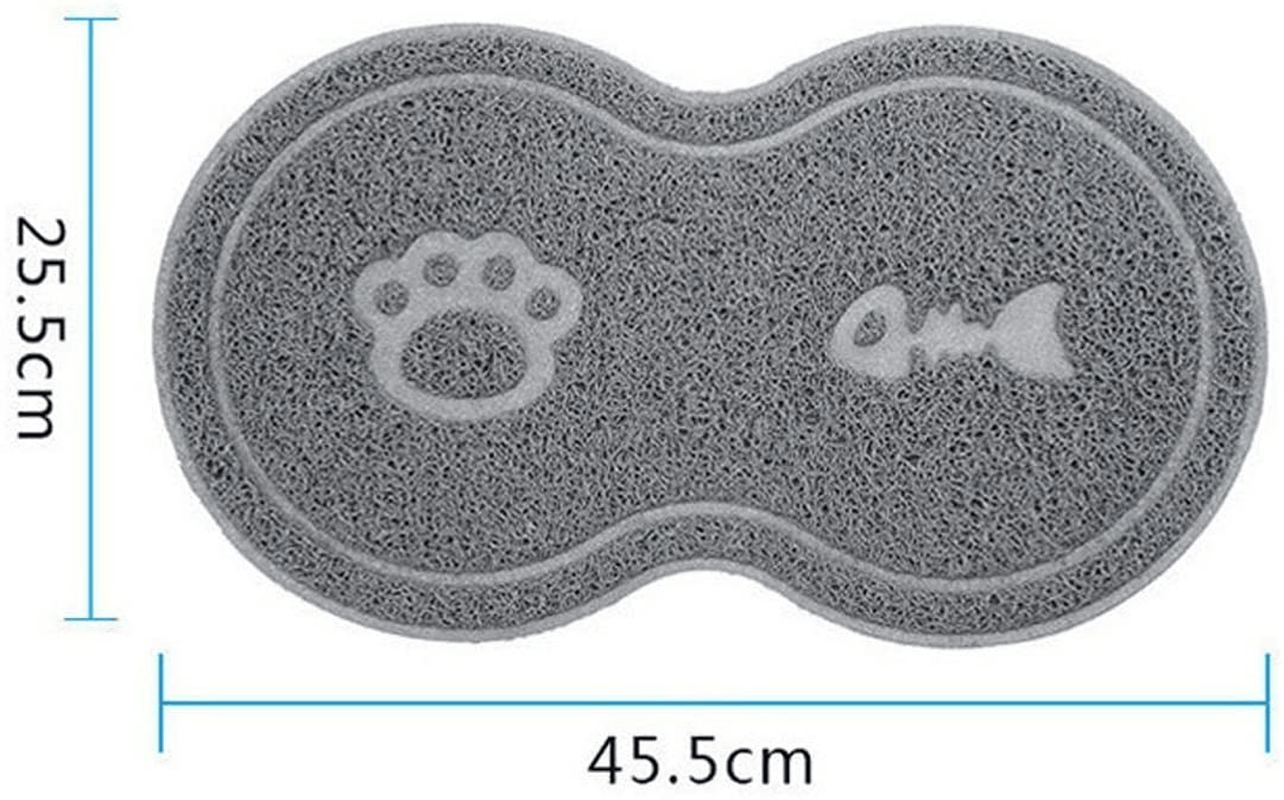 WONFAST Pet Cat Litter Box Mat, PVC Waterproof Paw and Bone Style Pet Feeding Mat Food Cleaning Mats,45 X 25CM Animals & Pet Supplies > Pet Supplies > Cat Supplies > Cat Litter Box Mats WONFAST   