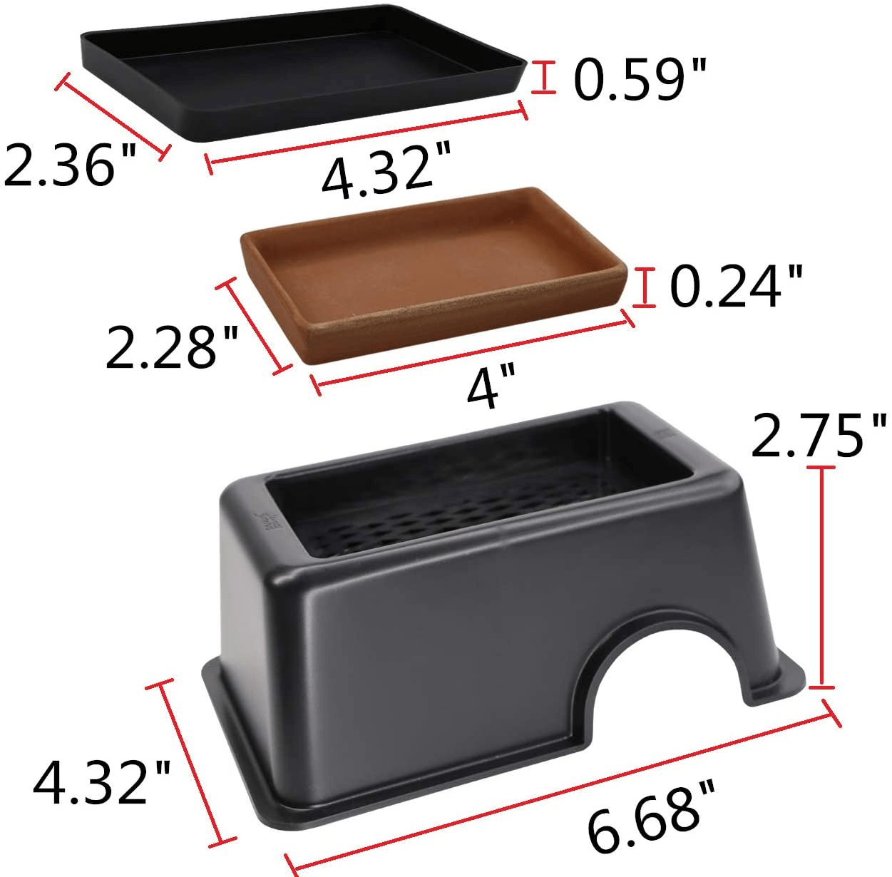 Wontee Reptile Hideout Box with Sink Basin Humidifier Caves for Lizards Turtles Amphibians Small Snake Animals & Pet Supplies > Pet Supplies > Reptile & Amphibian Supplies > Reptile & Amphibian Substrates Wontee   