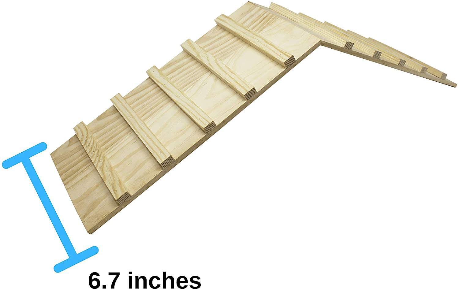 Wood Bridge for Small Animal Cage or Habitat - Guinea Pigs, Ferrets, Chinchillas, Hedgehog, Dwarf Rabbits and Other Small Animals Animals & Pet Supplies > Pet Supplies > Small Animal Supplies > Small Animal Habitats & Cages Pulse Brands   