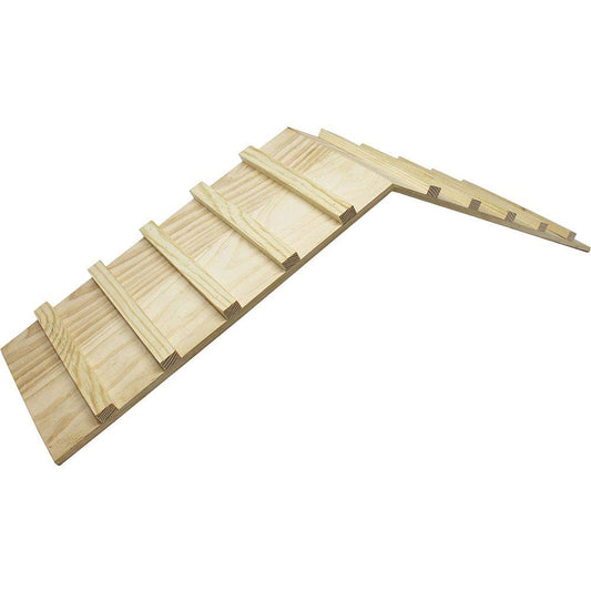 Wood Bridge for Small Animal Cage or Habitat - Guinea Pigs, Ferrets, Chinchillas, Hedgehog, Dwarf Rabbits and Other Small Animals Animals & Pet Supplies > Pet Supplies > Small Animal Supplies > Small Animal Habitats & Cages KOL PET   
