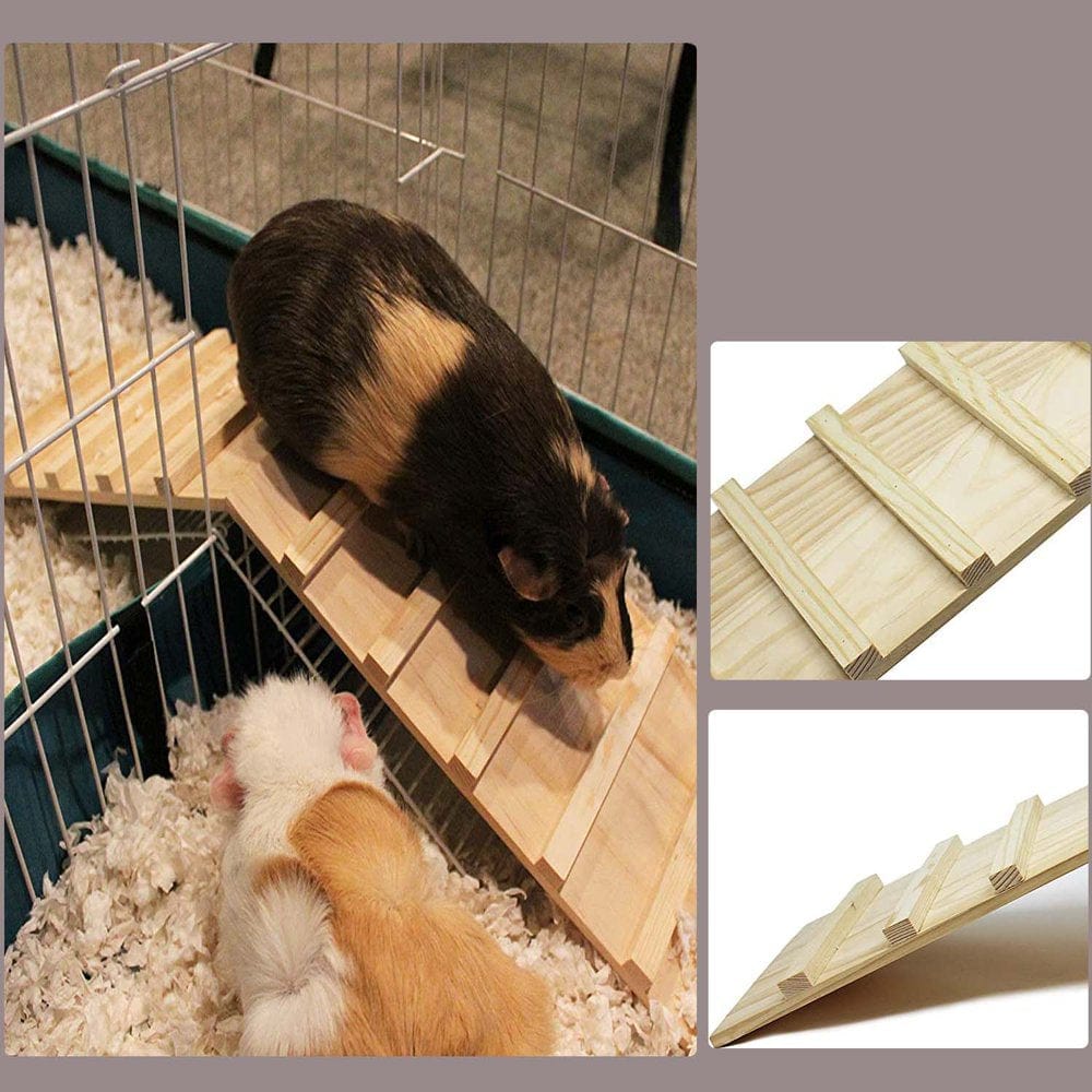 Wood Bridge for Small Animal Cage or Habitat - Guinea Pigs, Ferrets, Chinchillas, Hedgehog, Dwarf Rabbits and Other Small Animals