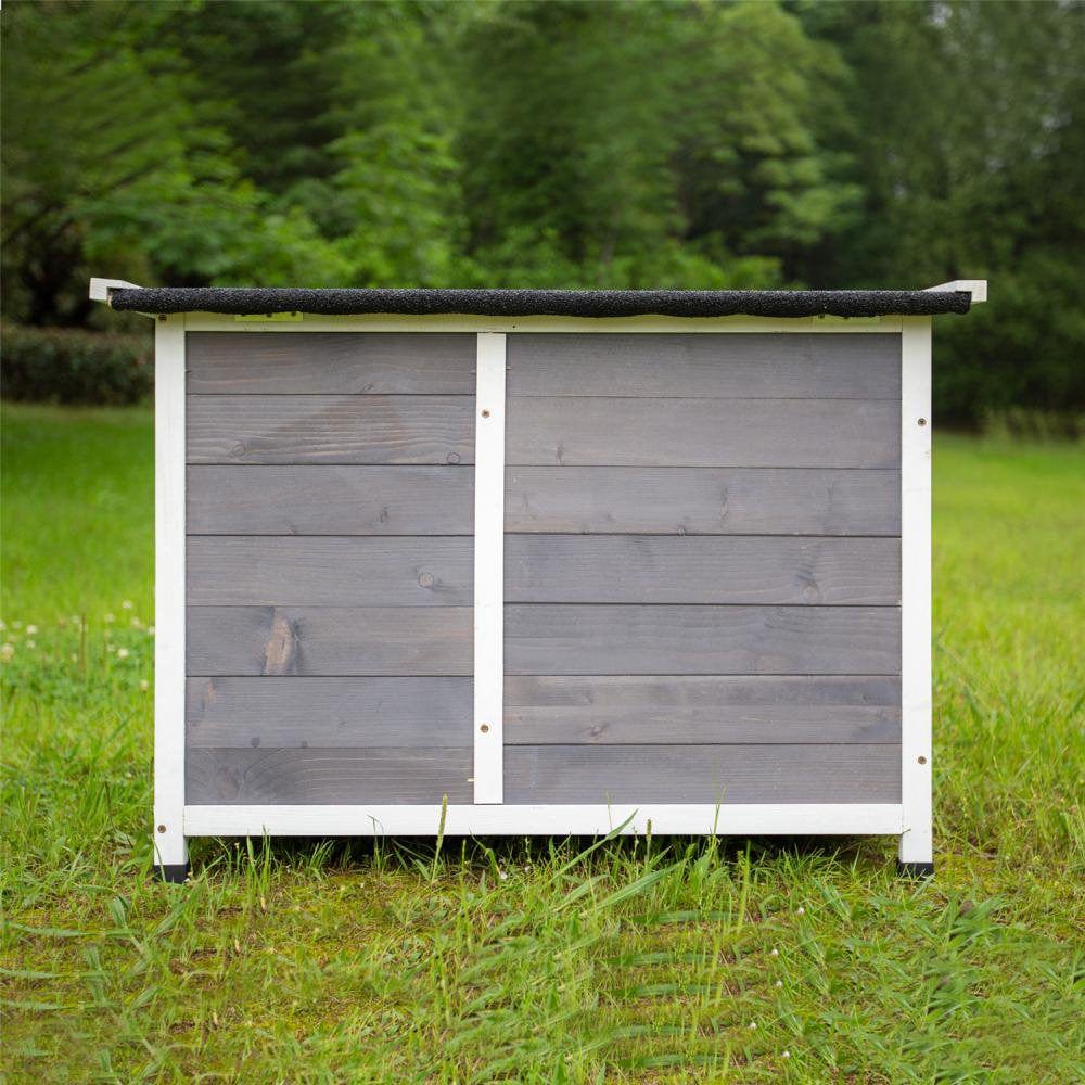 Wood Dog House, Outdoor Puppy Pet Shelter with Door and Windown, Indoor & Outdoor Dog Hutches for Medium Pet, Waterproof & Windproof Animals & Pet Supplies > Pet Supplies > Dog Supplies > Dog Houses Boulevard F Inc   