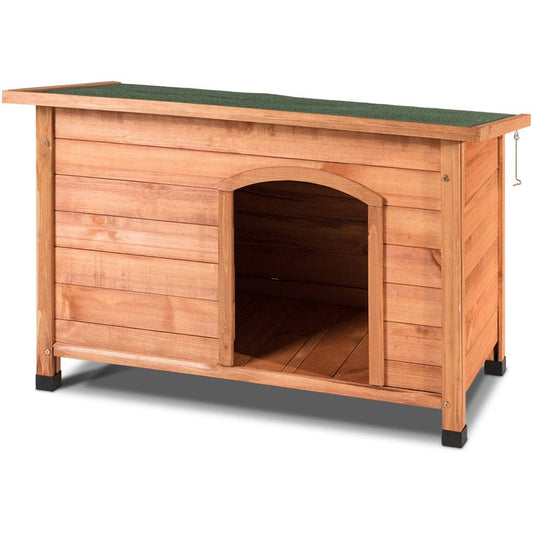 Wood Dog House Pet Shelter Large Kennel Weather Resistant Home Outdoor Ground Animals & Pet Supplies > Pet Supplies > Dog Supplies > Dog Houses Costway   
