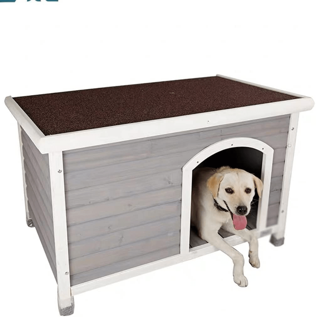 Wooden Dog Houses for Small Dog Medium, Outdoor Insulated Dog House, Weatherproof Puppy Shelter Kennel, Underground Dog House with Raised Feet