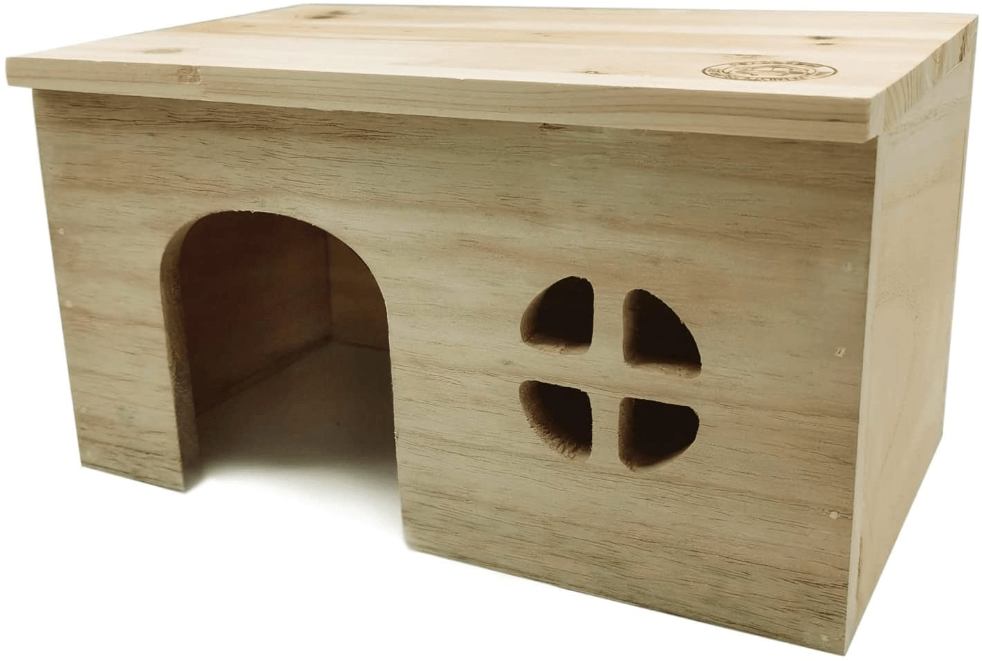 Wooden Hamster House,Natural Wood Hut Rat Hideout Habitat Decor Cage Accessories for Syrian Hamster Dwarf Mouse Small Animals Animals & Pet Supplies > Pet Supplies > Small Animal Supplies > Small Animal Habitat Accessories Hamiledyi   