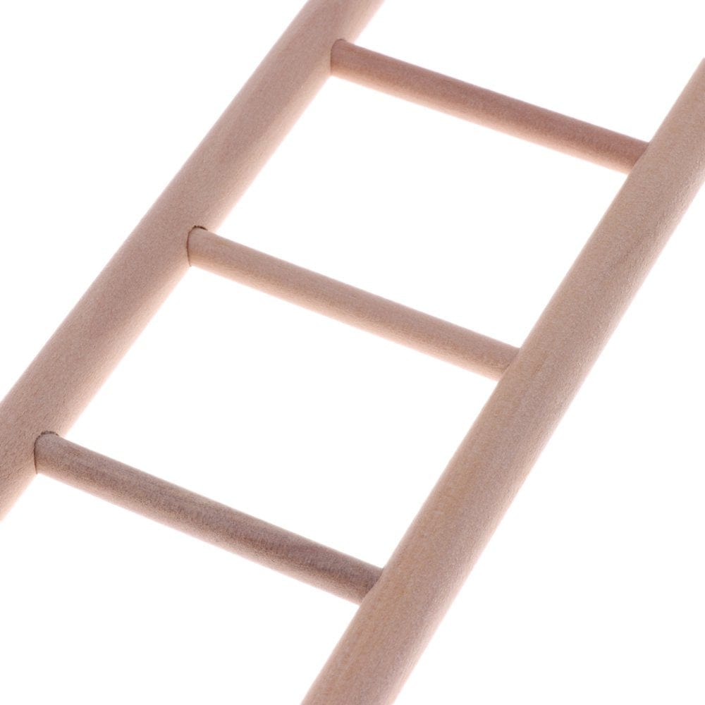 Wooden Parrot Rat Ladder Hamster Bird Cage Accessories 4-Stair Animals & Pet Supplies > Pet Supplies > Bird Supplies > Bird Cage Accessories SunniMix   