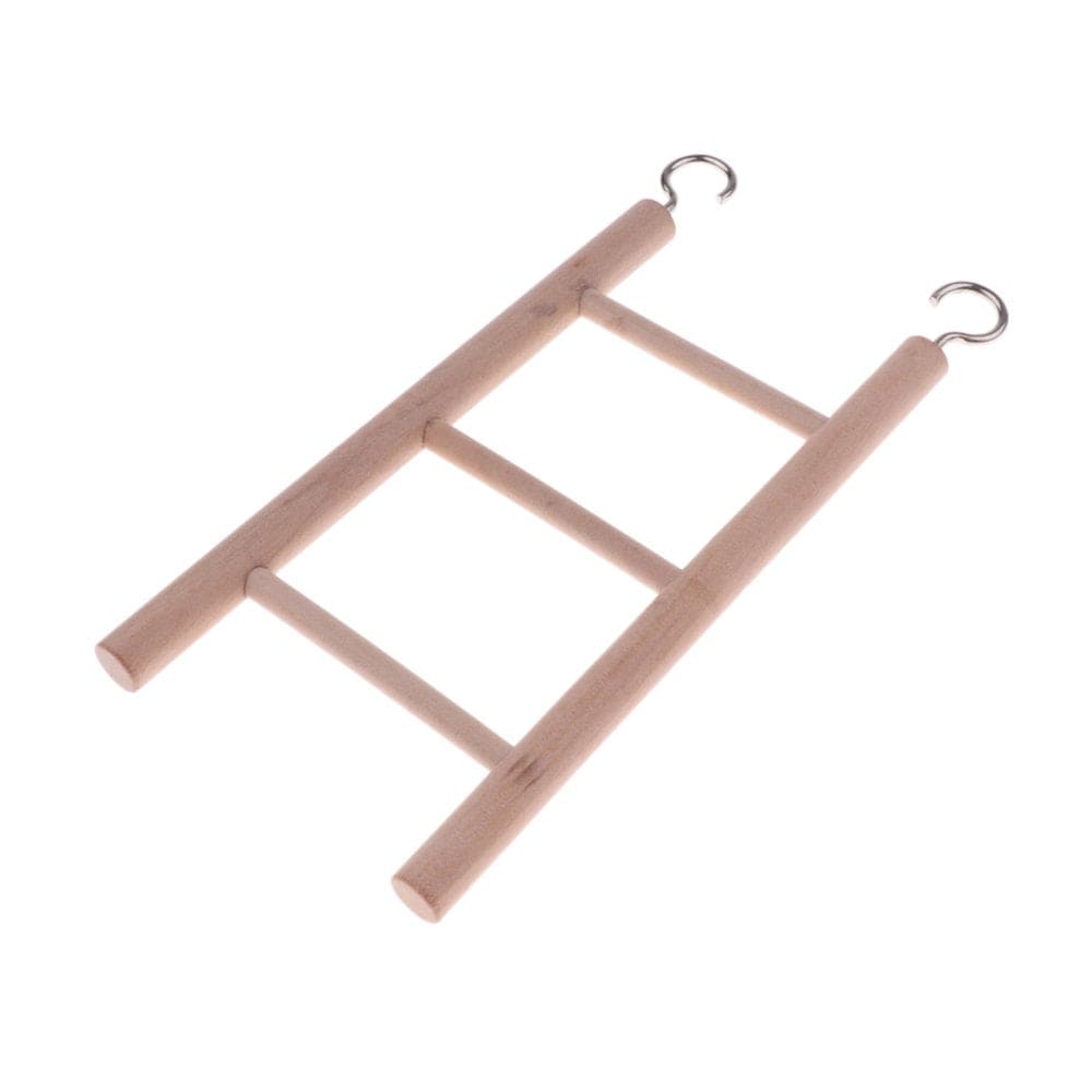 Wooden Parrot Rat Ladder Hamster Bird Cage Accessories 4-Stair Animals & Pet Supplies > Pet Supplies > Bird Supplies > Bird Cage Accessories SunniMix 3-stair  