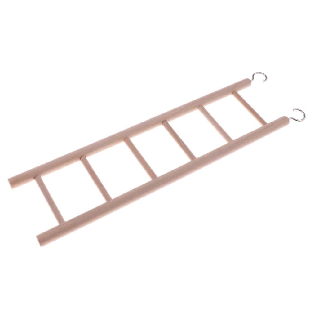 Wooden Parrot Rat Ladder Hamster Bird Cage Accessories 4-Stair Animals & Pet Supplies > Pet Supplies > Bird Supplies > Bird Cage Accessories SunniMix 6-stair  