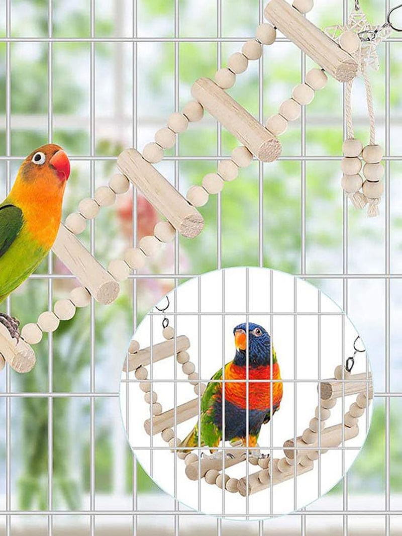 Wooden Parrot Stand Perch Bird Toy Combo Set Bird Cage Accessory Animals & Pet Supplies > Pet Supplies > Bird Supplies > Bird Cage Accessories Pwtool   