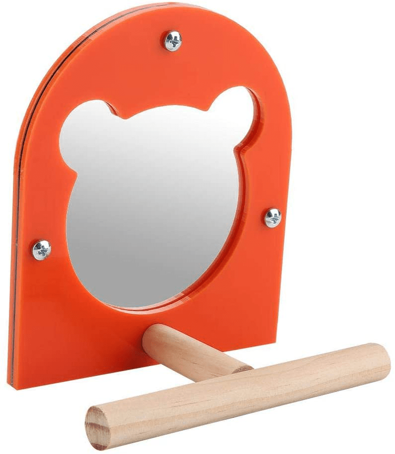 Wooden Parrot Stand Perch Rack, Wooden Parrot Playstand Bird Play Gym Ground Stand Rack with with Mirror Bird Playstand Toy Animals & Pet Supplies > Pet Supplies > Bird Supplies > Bird Gyms & Playstands Pssopp   