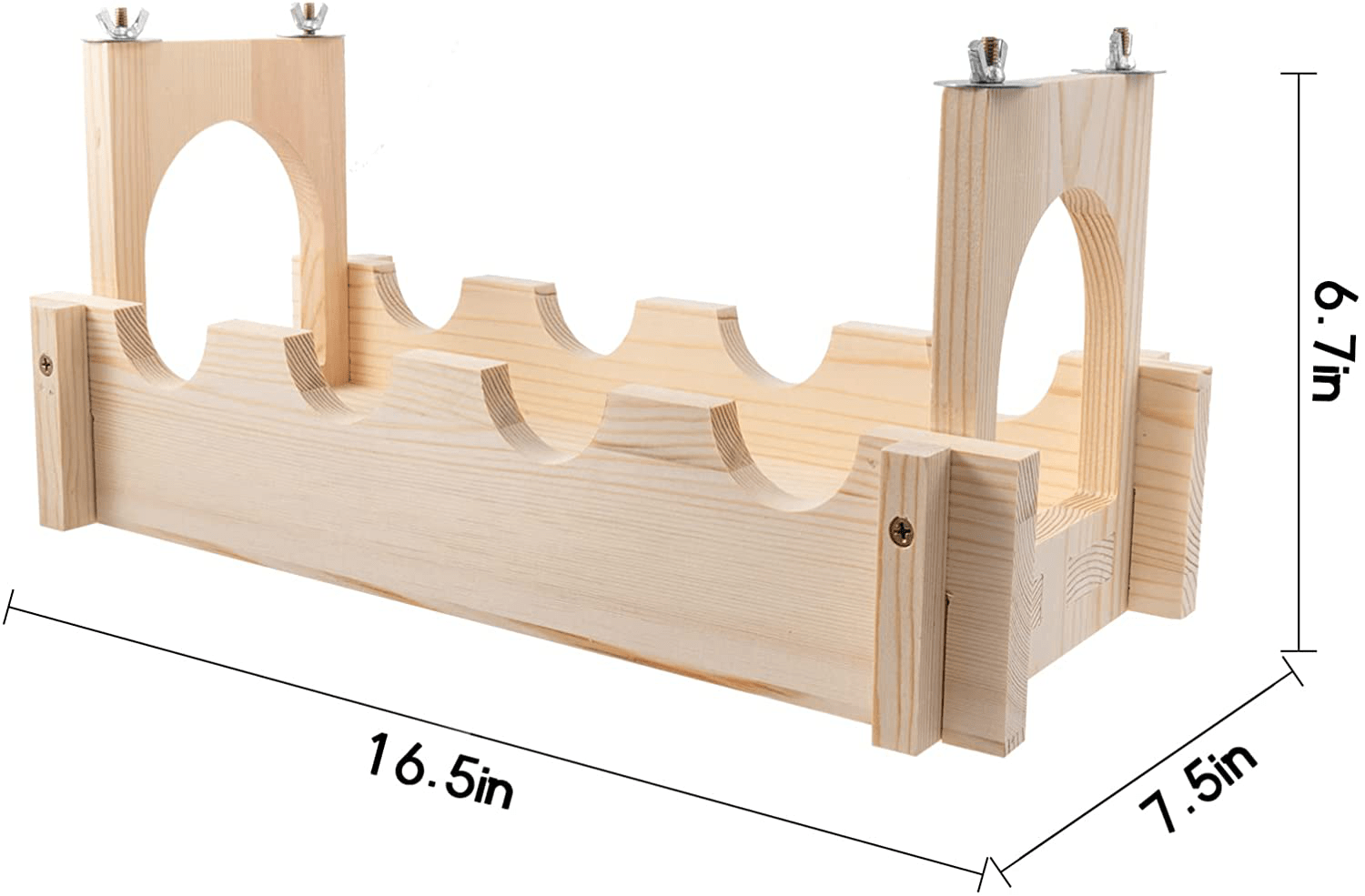 Wooden Small Pet Suspension Bridge - Small Animal Wood Habitat Bridge Chinchilla Cage Toys Hanging Wooden Bridge Sturdy and Durable, Easy to Install for Hamster Chinchilla and Small Rats Animals & Pet Supplies > Pet Supplies > Small Animal Supplies > Small Animal Habitat Accessories MEWTOGO   