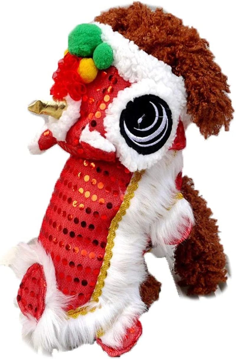 WORDERFUL Dog Costume Cute Lion Dance Pet Costume with Red Sequins New Year Cat Dog Clothes Hoodies Coat for Small Dogs (22, Red) Animals & Pet Supplies > Pet Supplies > Dog Supplies > Dog Apparel WORDERFUL   