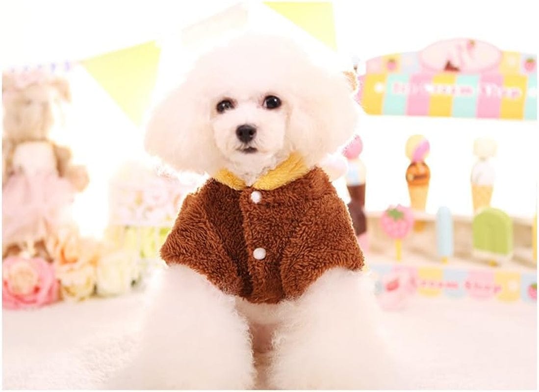 WORDERFUL Pet Winter Coat Bee Costume Dog Warm Fleece Outfit Cat Cold Weather Warm Coat Clothes for Small and Medium Dog (L) Animals & Pet Supplies > Pet Supplies > Dog Supplies > Dog Apparel WORFERFUL   