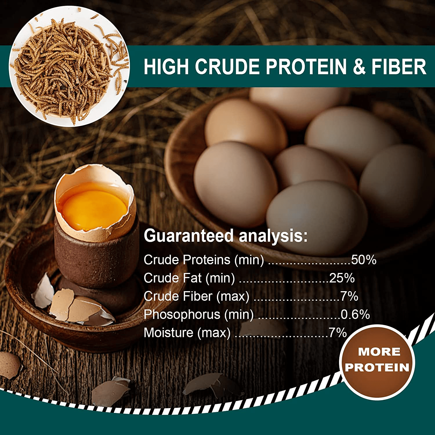 WORKPOINT Non-Gmo Dried Mealworms or Black Soldier Fly Larvae, 100% Non-Gmo Natural High-Protein, Treats for Chicken, Fish, Wild Birds, Bird Food, BSF Larvae Treats for Hens, Ducks Animals & Pet Supplies > Pet Supplies > Bird Supplies > Bird Treats WORKPOINT   