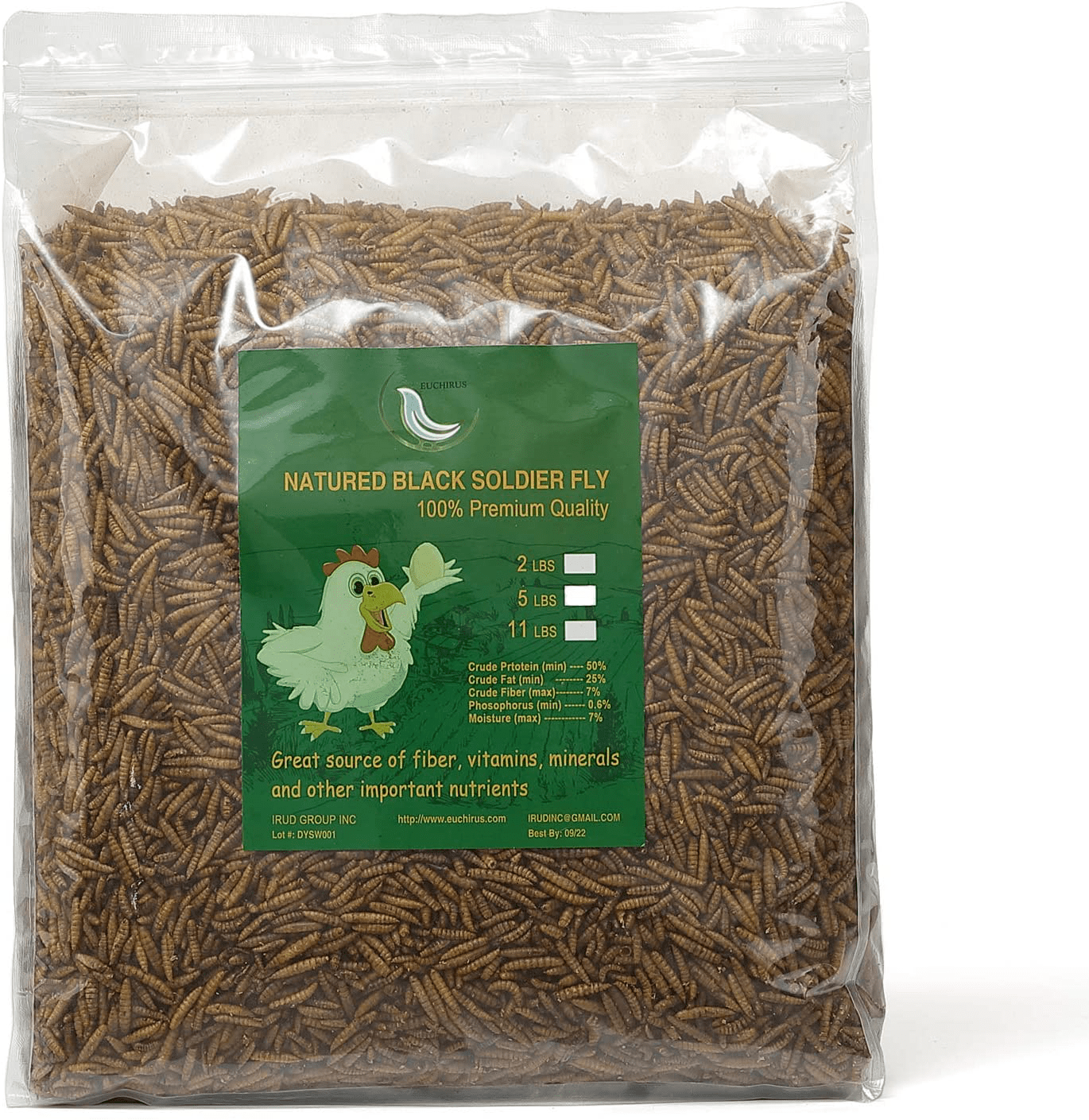 WORKPOINT Non-Gmo Dried Mealworms or Black Soldier Fly Larvae, 100% Non-Gmo Natural High-Protein, Treats for Chicken, Fish, Wild Birds, Bird Food, BSF Larvae Treats for Hens, Ducks Animals & Pet Supplies > Pet Supplies > Bird Supplies > Bird Treats WORKPOINT Black Soldier Fly Larvae 11LB 