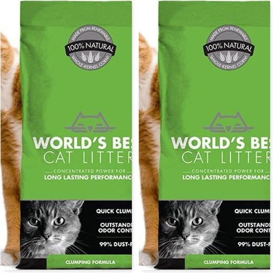 World'S Best 2 Pack Cat Litter Original Series 14 Pound Bags Each. Outstanding Odor Control, Quick Clumping & Pet, People & Planet Friendly. Animals & Pet Supplies > Pet Supplies > Cat Supplies > Cat Litter World's Best   
