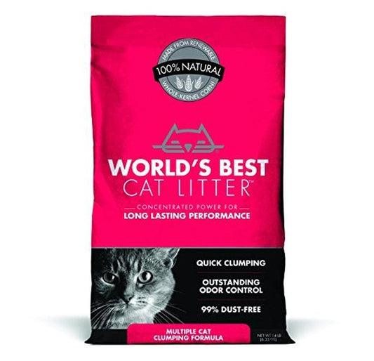 World'S Best Cat Litter Natural Multi-Cat Clumping Cat Litter Formula, 14-Lb Animals & Pet Supplies > Pet Supplies > Cat Supplies > Cat Litter The Kent Pet Group   
