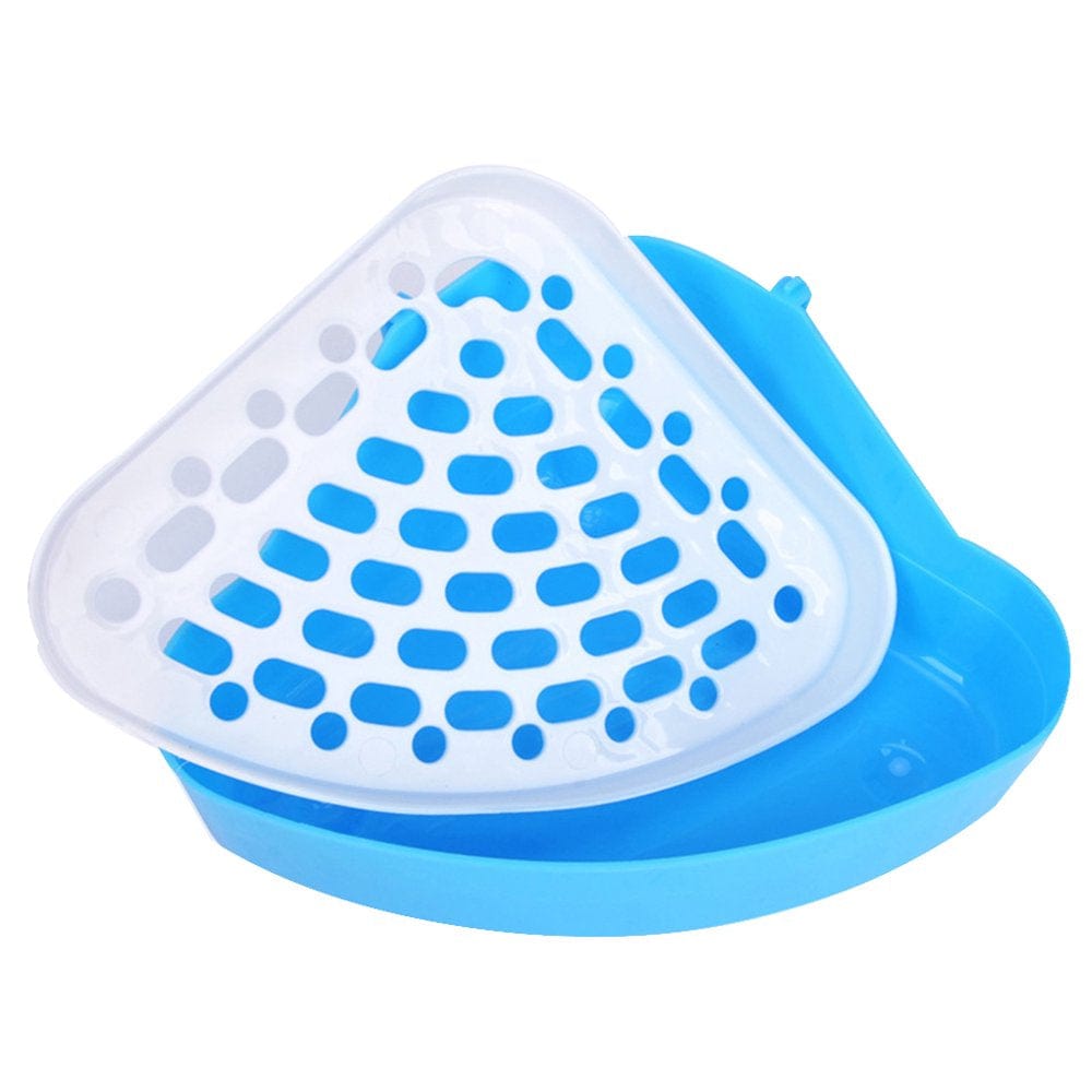 Wrea Geometric Pet Potty Hamster Toilet Corner Bedding Box Small Animal Plastic Toilet Color Random Animals & Pet Supplies > Pet Supplies > Small Animal Supplies > Small Animal Bedding wrea 24.5*17*10cm. Blue 