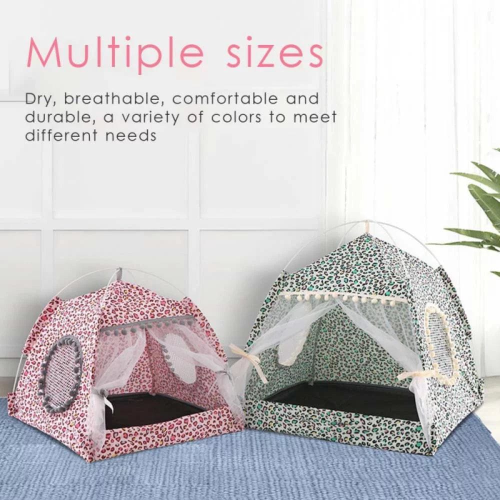 Wuffmeow Pets Tent House Portable Washable Breathable Outdoor Indoor Kennel Small Dogs Accessories Animals & Pet Supplies > Pet Supplies > Dog Supplies > Dog Houses Wuff Meow   