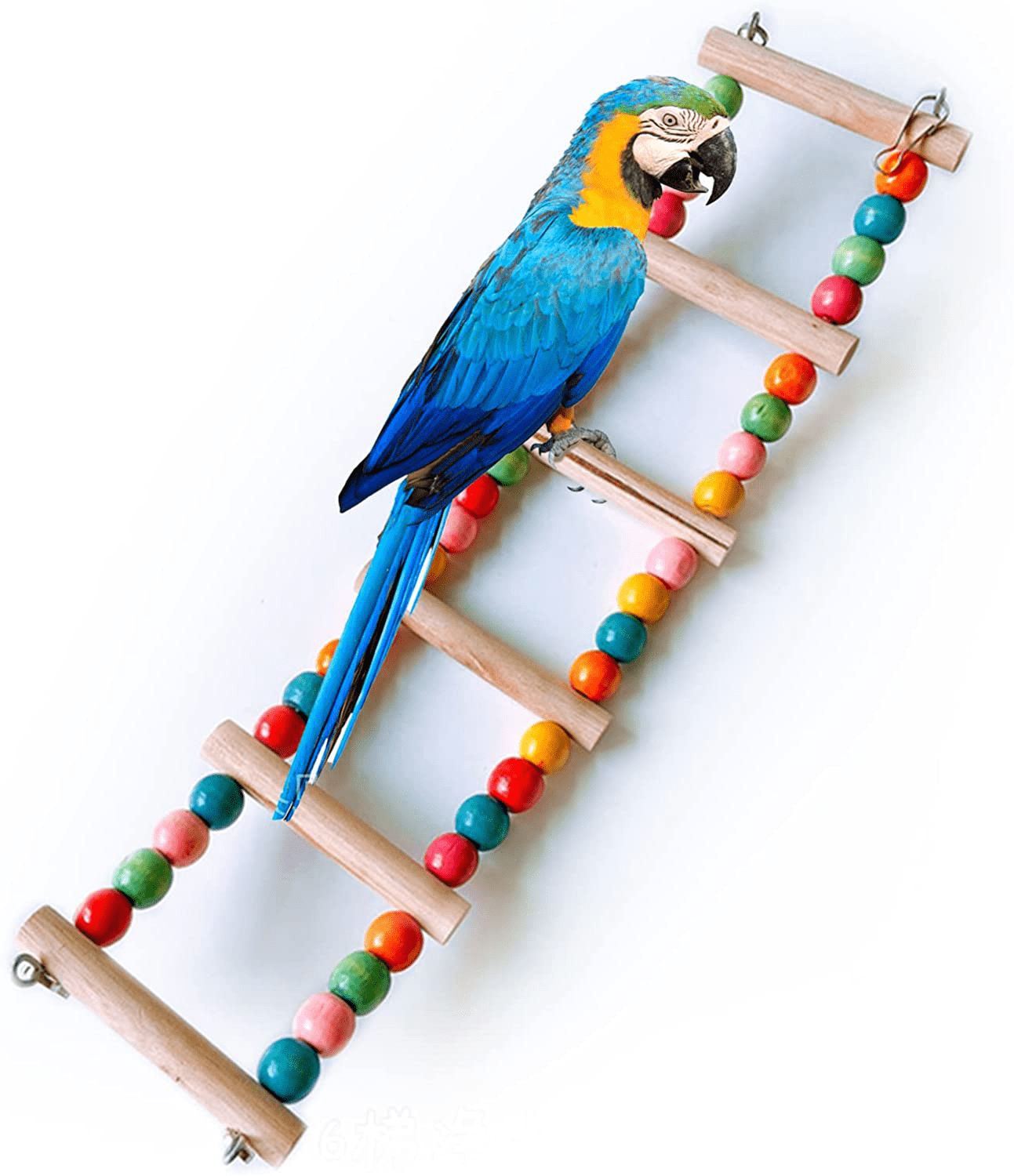 WUMUGE Bird Ladder Toys, Flexible and Bendable Bird Decorated with Rainbow Ladder Birdcage Accessories Swing Chewing Toys Bird Toys for Parakeets Animals & Pet Supplies > Pet Supplies > Bird Supplies > Bird Ladders & Perches WUMUGE 6 Steps  
