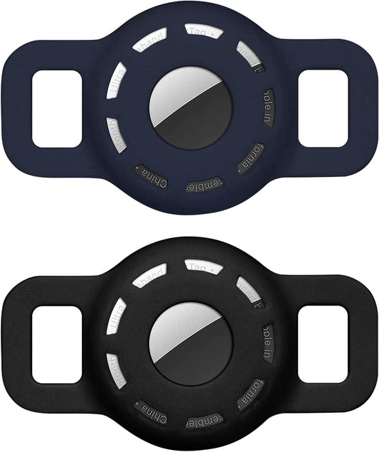 WWW Case for Airtag 2021,（2 Pack） Airtag Dog Collar Holder,Airtag Cat Collar Case with Anti-Lost Design for Cat Dog Collars Small Pet Puppy Loop & Backpack Bag Straps-Black& Navy Electronics > GPS Accessories > GPS Cases Guangzhou Yuchan Trading Co., Ltd Black+Navy Blue S 