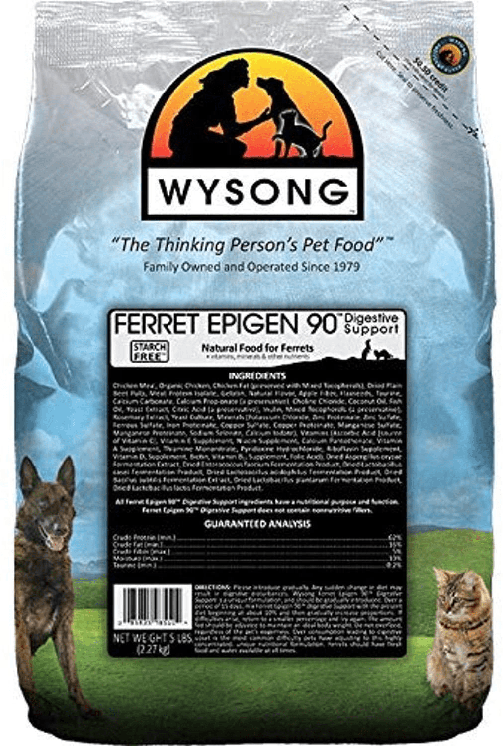 Wysong Ferret Epigen 90 Digestive Support - Dry Ferret Food - 5 Pound Bag Animals & Pet Supplies > Pet Supplies > Small Animal Supplies > Small Animal Food Wysong   