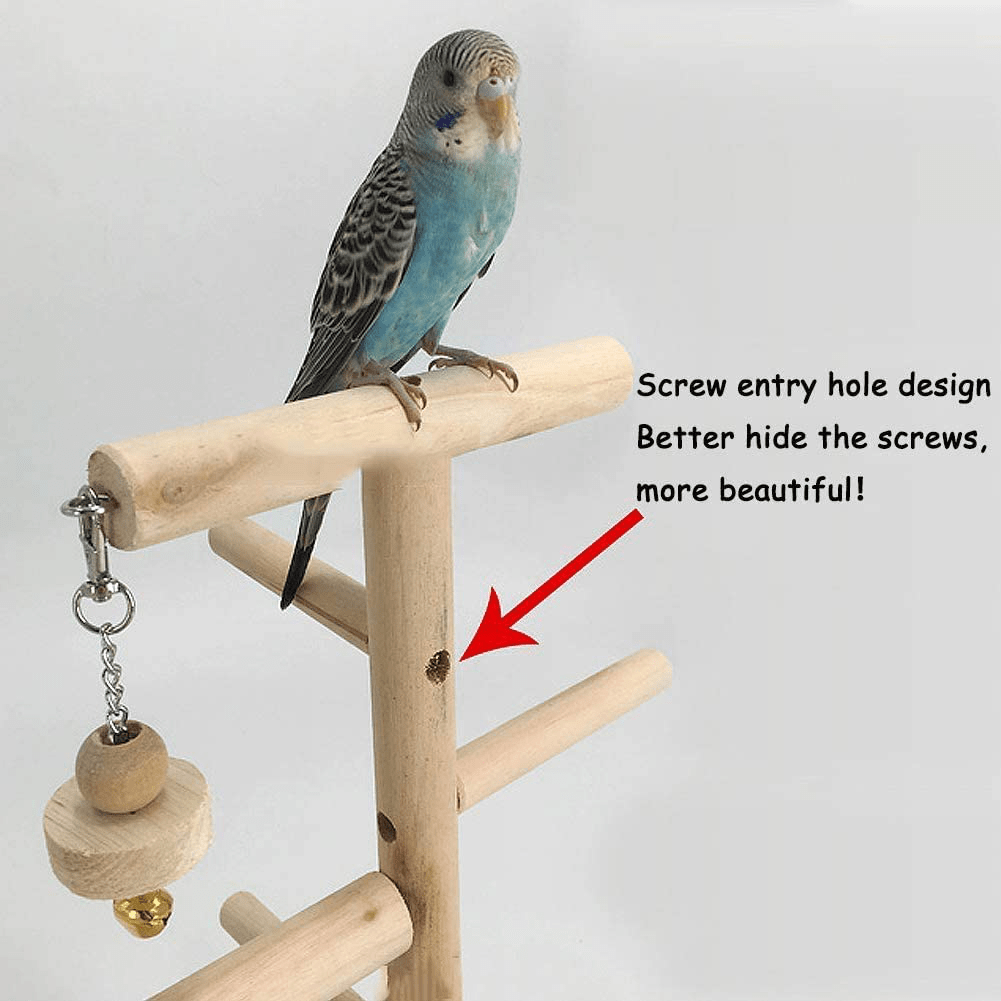 Wyunpets Parrots Playstand Bird Playground Wood Perch Gym Stand Playpen Ladder with Toys Exercise Playgym with Feeder Cups Toys Exercise Play Animals & Pet Supplies > Pet Supplies > Bird Supplies > Bird Gyms & Playstands WYunPets   